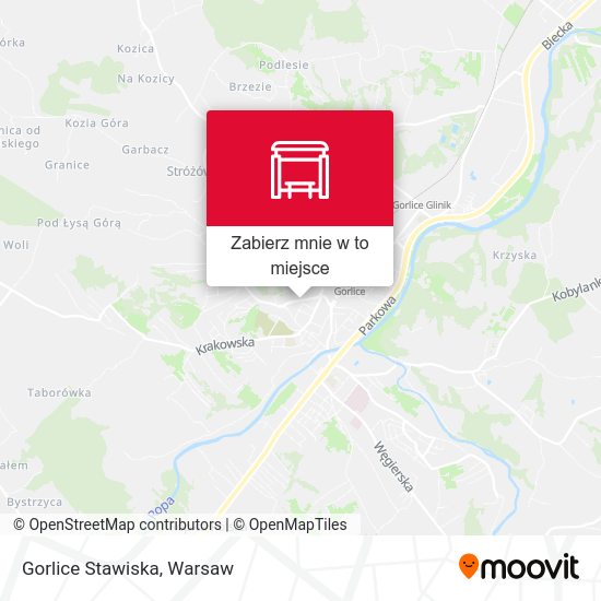 Mapa Gorlice Stawiska