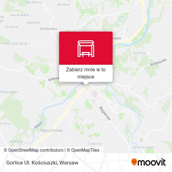 Mapa Gorlice Ul. Kościuszki