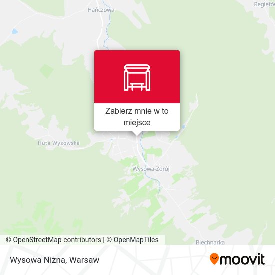 Mapa Wysowa Niżna