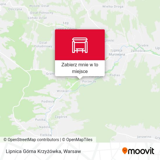 Mapa Lipnica Górna Krzyżówka