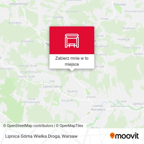 Mapa Lipnica Górna Wielka Droga