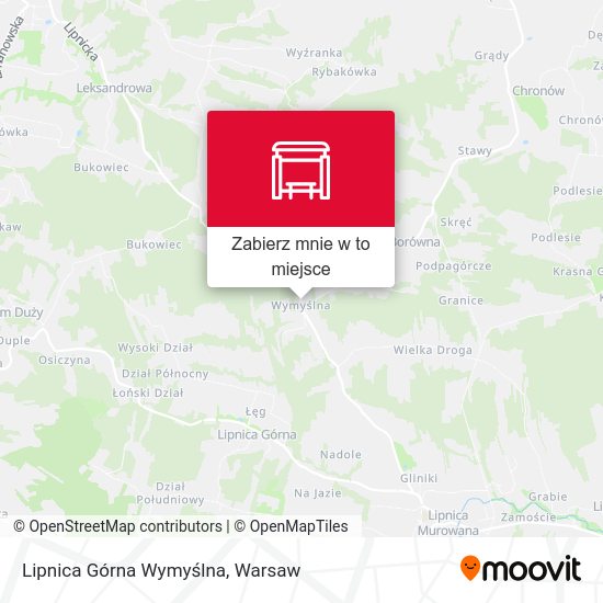 Mapa Lipnica Górna Wymyślna