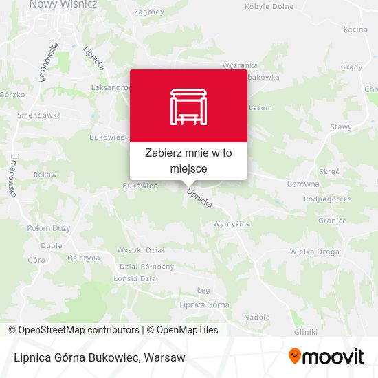 Mapa Lipnica Górna Bukowiec