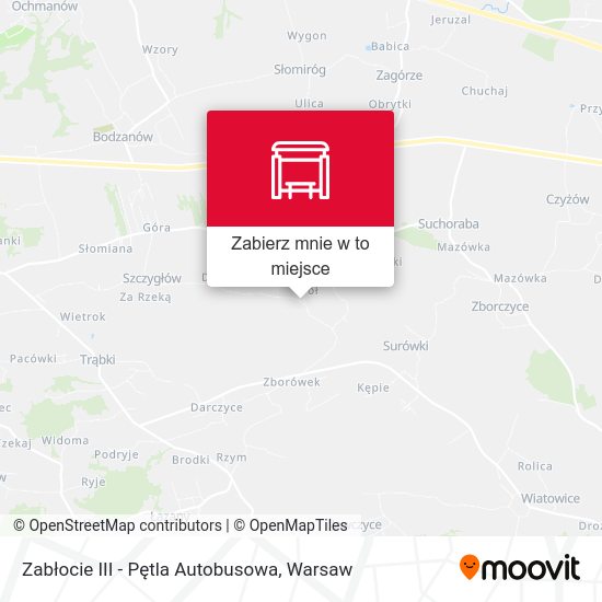 Mapa Zabłocie III - Pętla Autobusowa