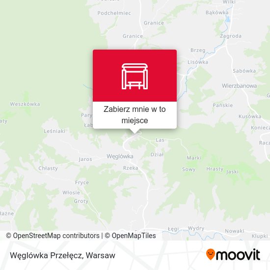 Mapa Węglówka Przełęcz