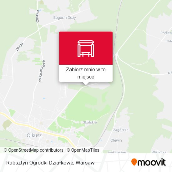 Mapa Rabsztyn Ogródki Działkowe