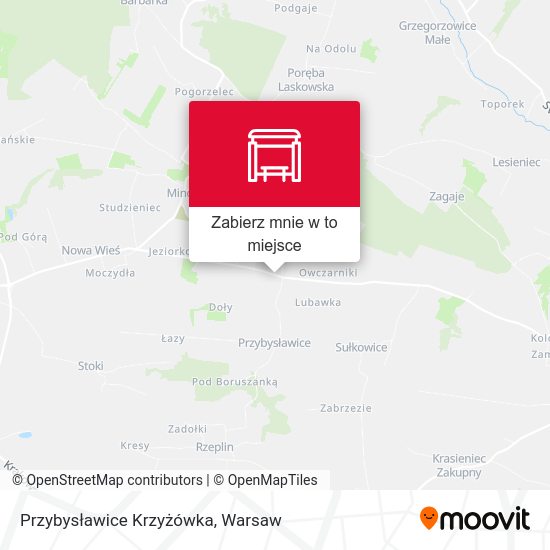 Mapa Przybysławice Krzyżówka