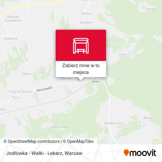 Mapa Jodłówka - Wałki - Lekarz