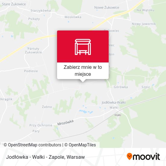 Mapa Jodłówka - Wałki - Zapole