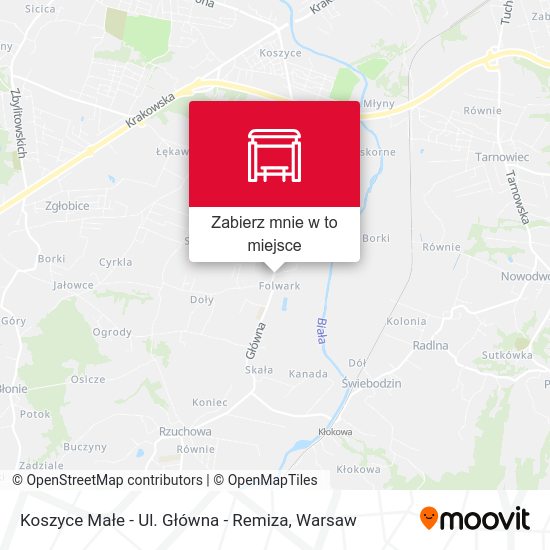 Mapa Koszyce Małe - Ul. Główna - Remiza