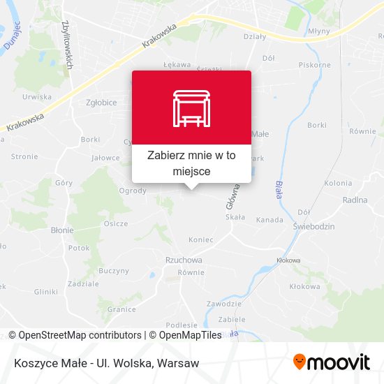 Mapa Koszyce Małe - Ul. Wolska