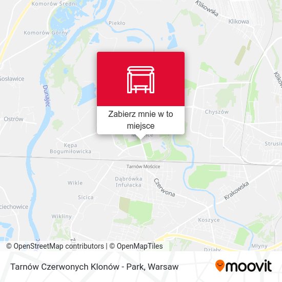 Mapa Tarnów Czerwonych Klonów - Park