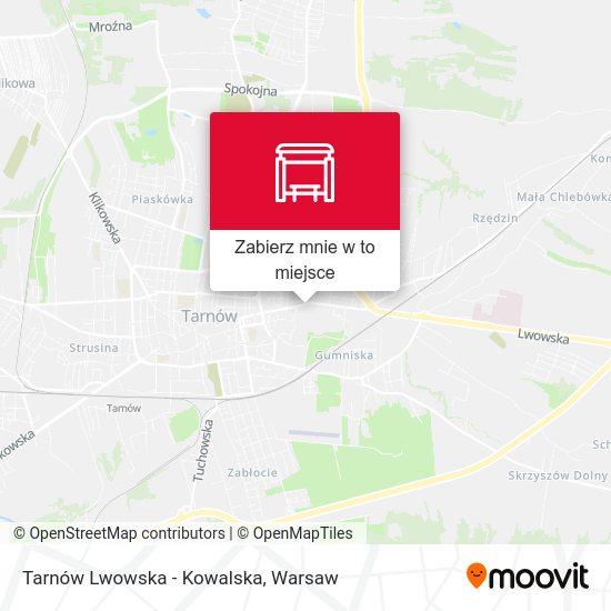 Mapa Tarnów Lwowska - Kowalska