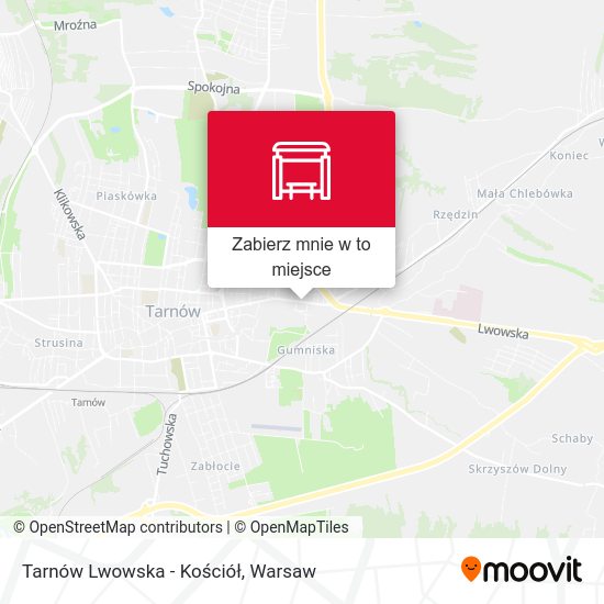 Mapa Tarnów Lwowska - Kościół