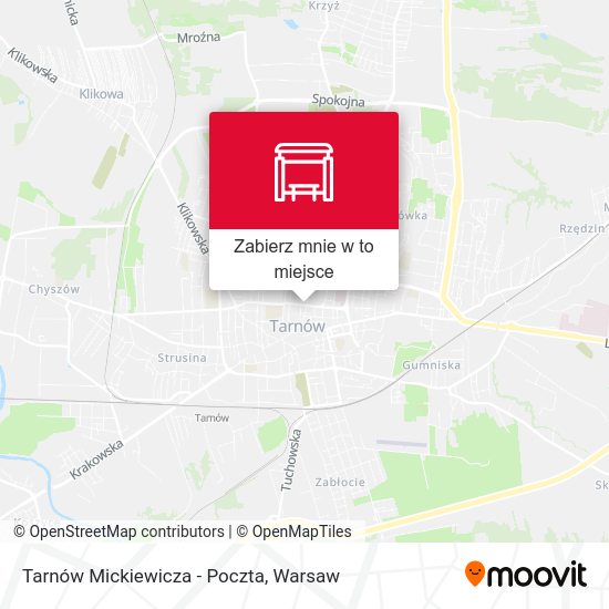 Mapa Tarnów Mickiewicza - Poczta