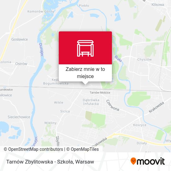 Mapa Tarnów Zbylitowska - Szkoła