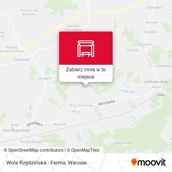 Mapa Wola Rzędzińska - Ferma