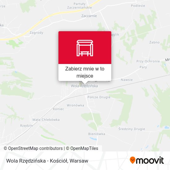 Mapa Wola Rzędzińska - Kościół