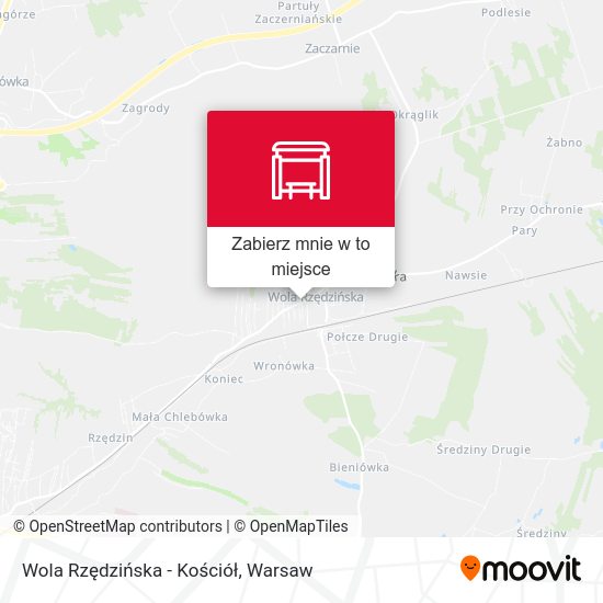 Mapa Wola Rzędzińska - Kościół