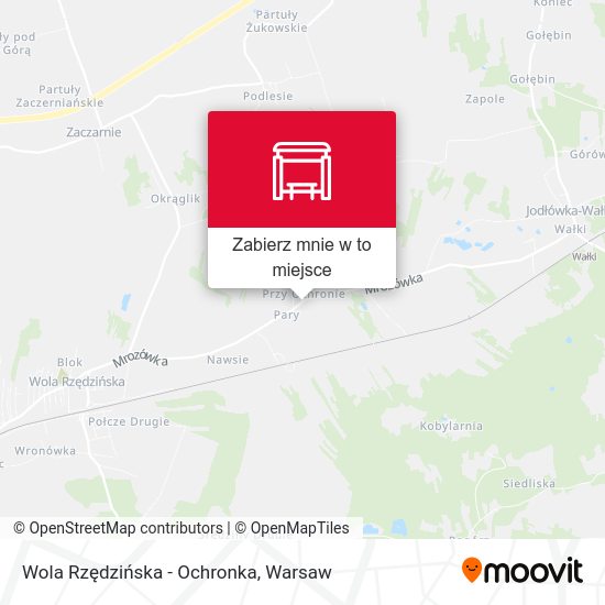 Mapa Wola Rzędzińska - Ochronka