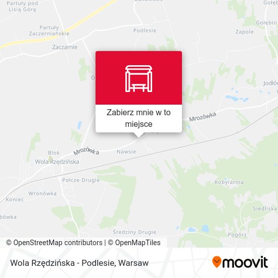 Mapa Wola Rzędzińska - Podlesie