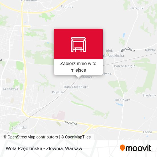 Mapa Wola Rzędzińska - Zlewnia