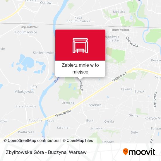 Mapa Zbylitowska Góra - Buczyna