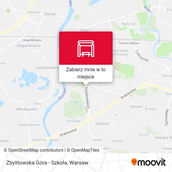 Mapa Zbylitowska Góra - Szkoła