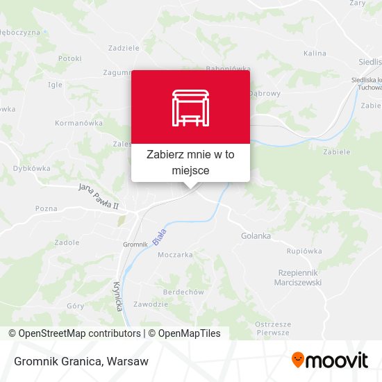 Mapa Gromnik Granica