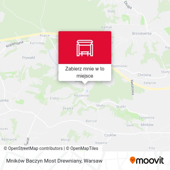 Mapa Mników Baczyn Most Drewniany