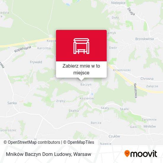 Mapa Mników Baczyn Dom Ludowy