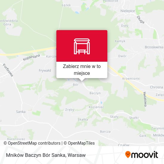 Mapa Mników Baczyn Bór Sanka