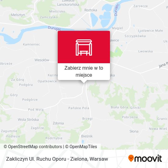 Mapa Zakliczyn Ul. Ruchu Oporu - Zielona