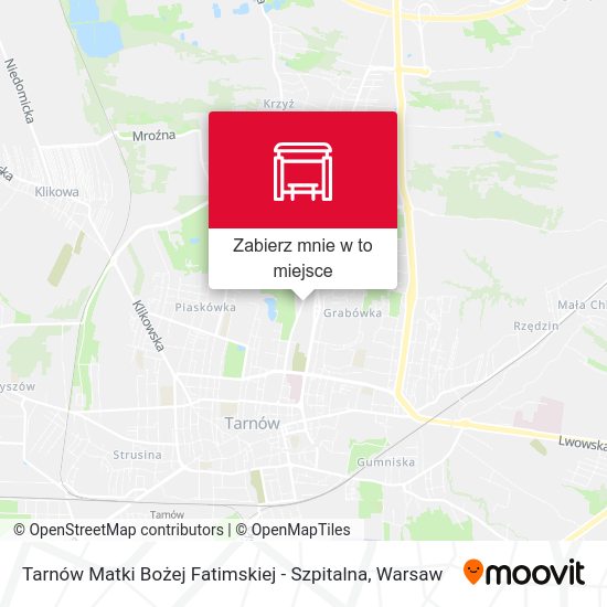 Mapa Tarnów Matki Bożej Fatimskiej - Szpitalna