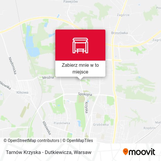 Mapa Tarnów Krzyska - Dutkiewicza