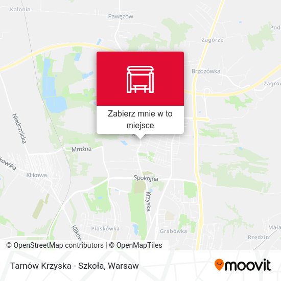 Mapa Tarnów Krzyska - Szkoła