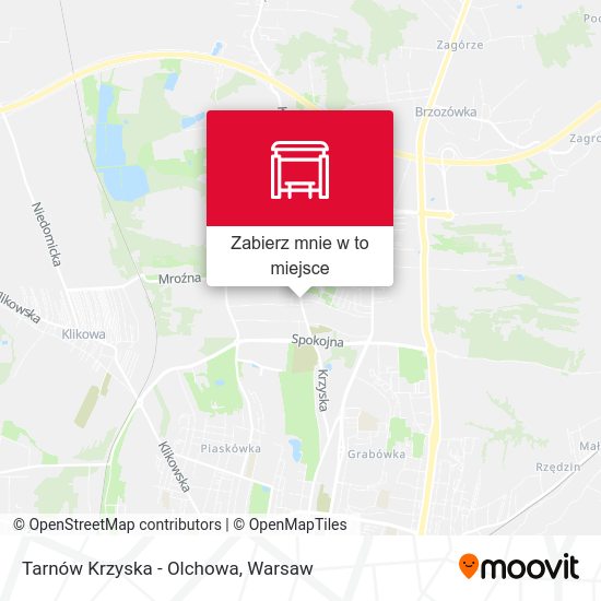 Mapa Tarnów Krzyska - Olchowa