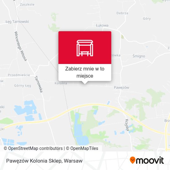 Mapa Pawęzów Kolonia Sklep