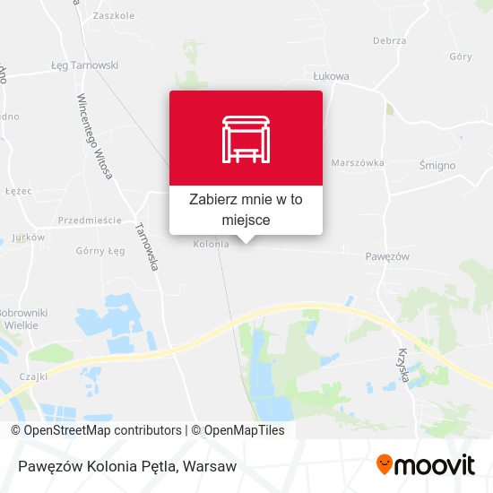 Mapa Pawęzów Kolonia Pętla