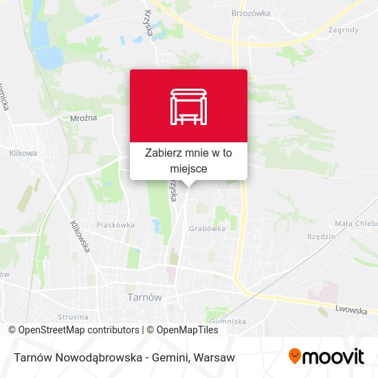 Mapa Tarnów Nowodąbrowska - Gemini