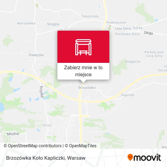 Mapa Brzozówka Koło Kapliczki