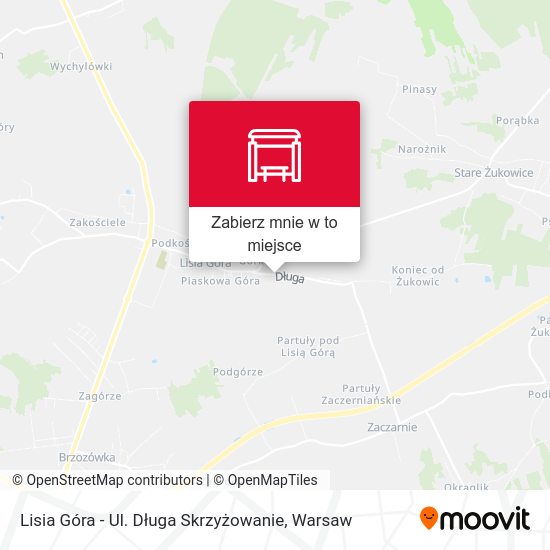 Mapa Lisia Góra - Ul. Długa Skrzyżowanie