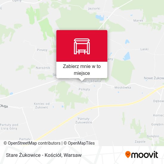 Mapa Stare Żukowice - Kościół