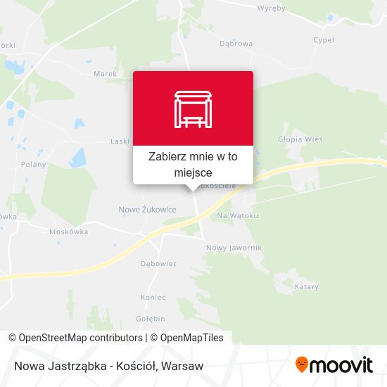 Mapa Nowa Jastrząbka - Kościół