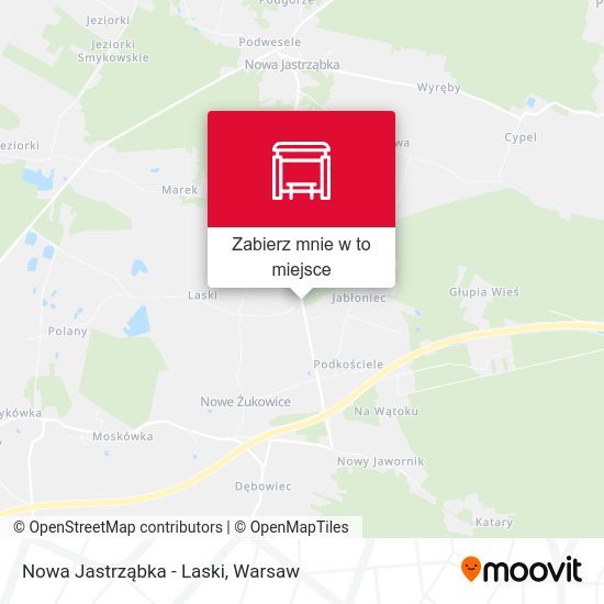 Mapa Nowa Jastrząbka - Laski