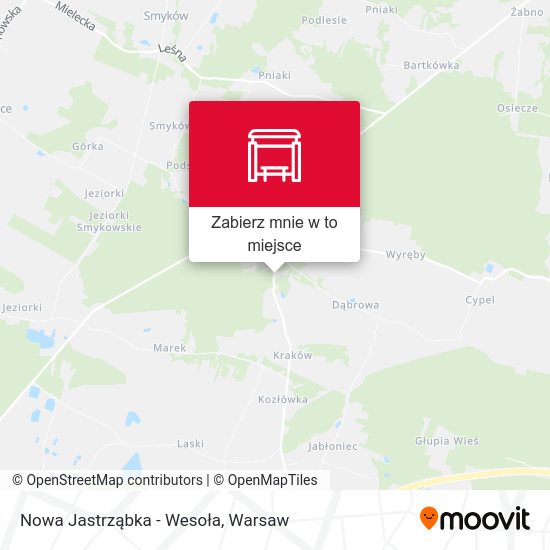 Mapa Nowa Jastrząbka - Wesoła