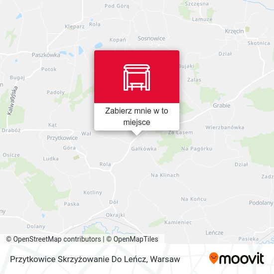 Mapa Przytkowice Skrzyżowanie Do Leńcz