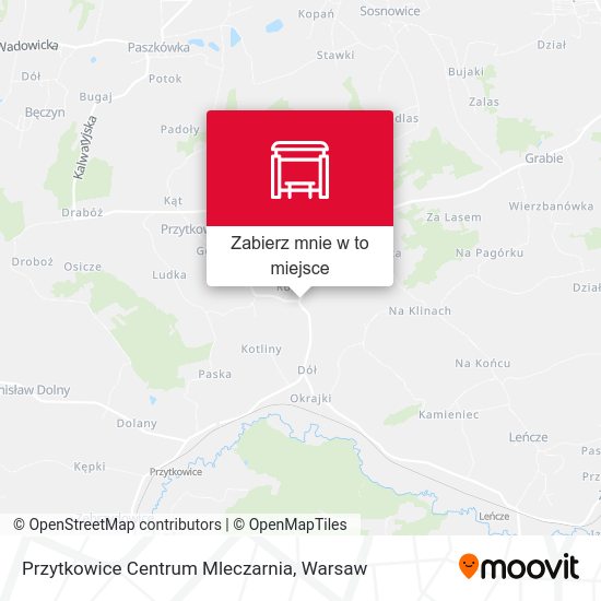 Mapa Przytkowice Centrum Mleczarnia