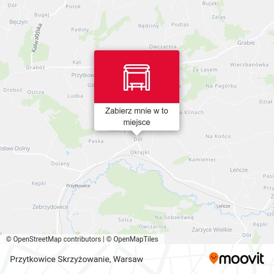 Mapa Przytkowice Skrzyżowanie