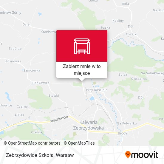 Mapa Zebrzydowice Szkoła